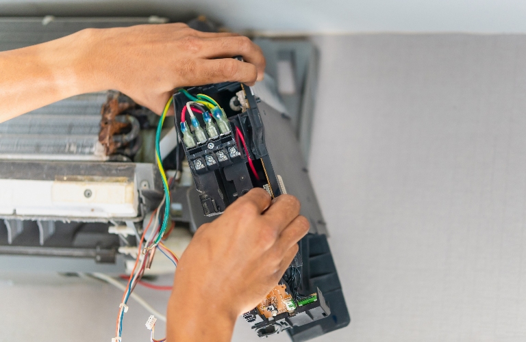 Technician checked air conditioning control board